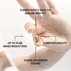 Eargasm High Fidelity Gold Earplugs for Concerts, Festivals, Musicians, DJs, Night-Life, Motorcycle Hearing Protection - Reusable Ear Plugs for High Fidelity Noise Reduction up to 21 dB