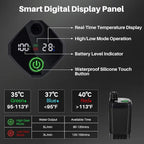 Portable Camping Shower with Heater, 6000mAh Rechargeable Portable Shower with 2000W Immersion Heater, LED Display, Heated Camping Shower for Travel, Hiking, Car, Pet