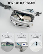 WATERFLY Waist Packs Fanny Pack: Small Fashion Belt Bag Casual Waist Bag for Women Men Hip Pack for Walking Hiking Everywhere
