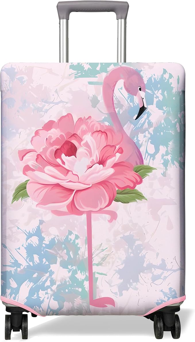 Travel Luggage Cover Suitcase Protector Fits 18-32 Inch Wheel Covers PatternedTravel Related Items Flower Luggage Protector Elastic M