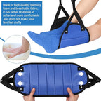 Yerliker Airplane Foot Hammock(Memory Foam) with Earplugs and Eye Mask Travel Necessities Adjustable Airplane Desk Foot Rest for Long Trip Pain and Swelling Relief(Blue)