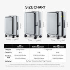 NINETYGO Carry On Luggage 22x14x9 Airline Approved, 20 Inch Suitcase with Front Compartment, Lightweight PC Hard Shell, Cup Holder, Clamshell, TSA Lock, Spinner Wheels (Charcoal Coconut Milk)