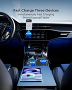 SUNDA 230W USB C Fast Car Charger, 3-Ports Mutiple Car Charger Adapter, Fast Charging PD140W/PPS63W/QC45W Compatible with iPhone17/16/15/MacBook/iPad/Laptop/SamsungS25, Cigarette Lighter USB Charger