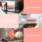 MaMix Bento Box for Kids, Lunch Box Kids, Lunch Containers for Adults,4 Compartment Leak-Proof with Sauce Snack Pot Cutlery (Pink)