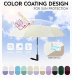 Travel Umbrella for Rain - Windproof Compact Folding Umbrella with 43" Canopy - Auto Open Close Portable Parasol - UPF 100+ Sun Protection