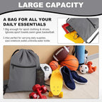 HOLYLUCK Men & Women Outdoor Sport Gym Sack Waterproof Drawstring Backpack Bag (Standard with drawstring, dark grey)