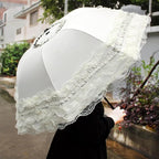 URAWESO Vintage Lace Parasol Gothic Lolita Umbrella UV Sun Protection Witch Cosplay Photoshoot Props Party Decoration