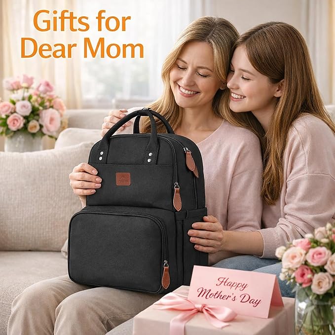 MATEIN Work Backpack for Women, Insulated Cooler Backpacks with Lunch Box, 15.6 Inch Laptop Backpack with Lunch Compartment Reusable Water Resistant Food Bag for College Camping Picnics Womens Gifts