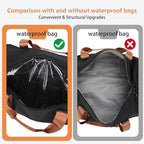 Gym Bags for Men with Side Pocket, 38L Sports Gym Duffle Bag with Wet Pocket&Shoe Compartment, Large Waterproof Sport Duffel Bags for Travel, Sports, Fitness&Workout(Black/Brown)