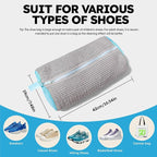Shoe Washing Machine Bag: Shoe Washing Bag Keeps Clean - Reusable Laundry Shoe Bag for Sneaker Tennis Shoes Unstain Cleaner Kit(Grey 2 Pcs)