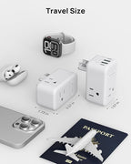 TROND Multi Plug Outlet Extender 2 Pack, 3 Way Outlet Splitter with 360 Rotating Plug, PD 20W USB C Charger Station, Sideways Adapter for Kitchen Bathroom Cruise Ship Travel Essentials