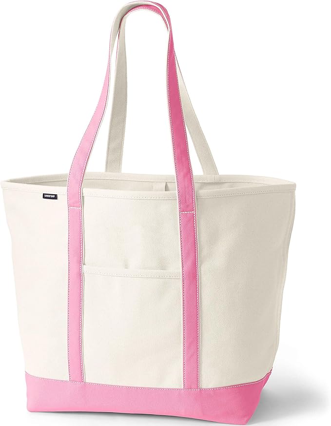 Lands' End Open Top Canvas Tote Bag
