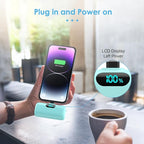 Mini Portable Charger USB C Power Bank,Upgraded 5000mAh PD Fast Charging Battery Pack Built-in USB-C Connector Travel Essential for iPhone17/17Pro/17Pro Max/Air/16 Plus/16Pro Max/15 Series,Android etc