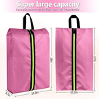 Shoe Bags for Travel - Set of 3 Pack Large Capacity Oxford Fabric Shoe Bags, Multi-Functional Dust-Proof and Waterproof Men & Women Travel Shoe Bag (Pink)