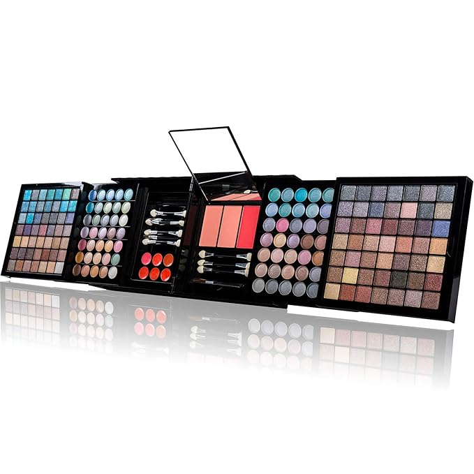 SHANY All In One Harmony Makeup Set - Ultimate Color Combination - Eyeshadows, Blush Powder, Lip-gloss Lipstick, Mini Makeup brushes, Makeup applicators, HOLIDAY GIFT IDEA - New Edition