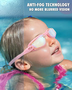 Aegend Swim Goggles for Kids Youth 3-14 Anti-Fog Anti-UV Comfort Fit Goggles for Swimming
