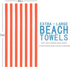 4 Packs Extra Large Beach Towel Bath Towel 72 * 40 Set Bathroom Sheets Bulk Oversized XL Big Absorbent Thick Giant Microfiber Terry Soft Blanket Clearance Turkish Toallas De Playa NOT Cotton Orange