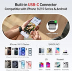 iWALK Portable Charger 5500mAh Next-Gen Small Power Bank 22.5W Fast Charging Battery USB-C Portable Phone Charger for iPhone 17/16/15 17 Plus 17 Pro Max iPad, Samsung Galaxy S25 S24 S23 Android, Pink