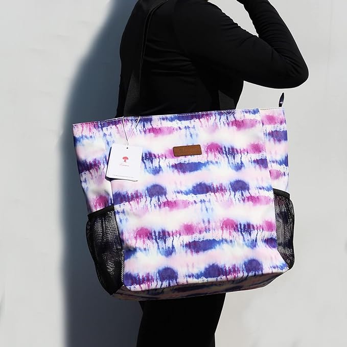 Original Floral Water Resistant Large Tote Bag Shoulder Bag for Gym Beach Travel Daily Bags Upgraded