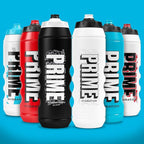 PRIME 32 oz White Graffiti Squeeze Sports Water Bottle, BPA Free, Dishwasher Safe, Easy-Grip Ergonomic Leakproof Design, Fast Hydration for Gym, Cycling, Running