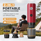 Portable Espresso Machine, Travel Coffee Maker for Camping, Car Coffee Maker Self-Heating with USB-C, 20 Bar 2-in-1 Electric Coffee Maker With Ground Coffee & NS Capsule for RV, Hiking, Office(White)