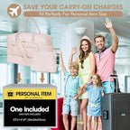 Weekender Overnight Bag Women: Large Travel Duffle Bag with Shoe Compartment & Wet Pocket Carry On Tote Bag Gym Duffel Bag with Toiletry Bag Bag for Hospital Beige