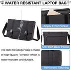 VASCHY Messenger Bag,Water Resistant Casual Lightweight Slim Crossbody Shoulder Bag for Men Women Work School for 14in Laptop