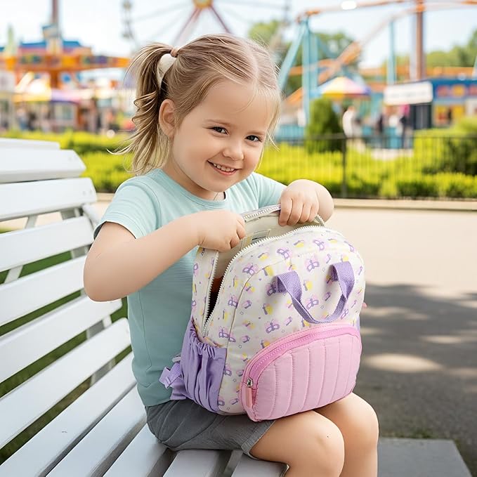 GAGAKU Toddler Backpack for Girls 2-4 years Kids Mini Backpacks Cartoon Breathable Comfortable Preschool Daypack for School Travel Lightwieght Bag - Butterfly