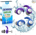 Waterproof Swimming Ear Plugs for Kids - 2 Pairs of Reusable Soft Silicone Swim Earplugs,Ear Protection for Children (4-12 Years Old) - Ideal for Surfing, Diving, Pool, Showering, and Water Sports
