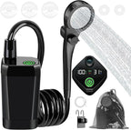 Fotgear Portable Camping Shower - 6000mAh Rechargeable Outdoor Shower with LED Display - IPX7 Waterproof Camping Shower Kit for Hiking, Travel, Car Washing, RV, Pet Bath
