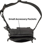 Concealed Carry Fanny Pack for Men and Women CCW Drop Down Holster Waist Bag Tactical EDC Pistol Pouch for Running and Hiking, Black