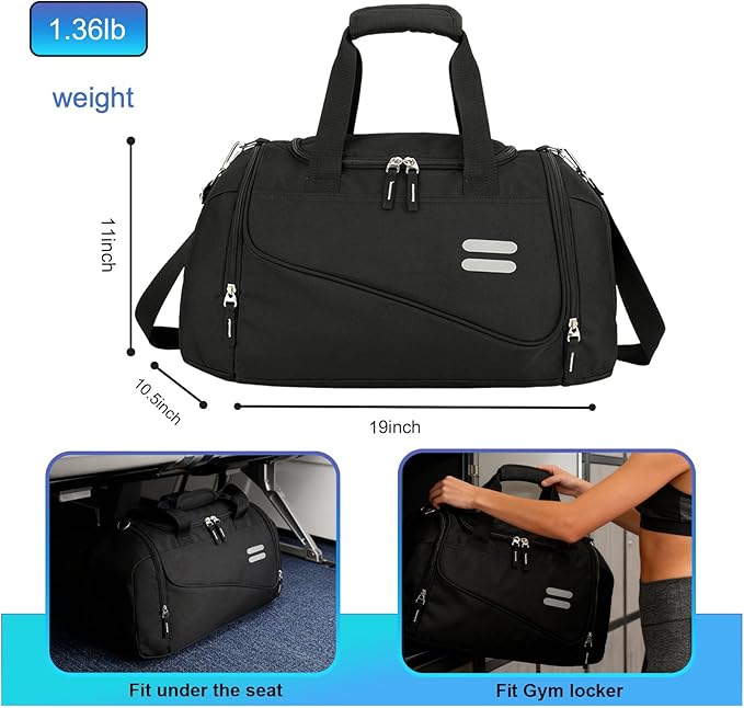 Urbanstand Gym Bag for Men & Women - 30L Duffel Bag with Shoe Compartment, Weekender Water Resistant Sports Duffle Bag for Travel, Fitness & Workouts, Medium