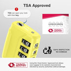 Puroma 2 Pack TSA Approved Luggage Lock, 4 Digit Combination Travel Cable Locks Resettable Code Lock with Zinc Alloy Body for Suitcase, Toolbox, Backpack, Bag, Gym Locker (Yellow)