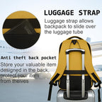 Volher Laptop Backpack,Business Travel Anti Theft Slim Durable Laptops Backpack,Water Resistant College Computer Bag for Women & Men Fits 15.6 Inch Laptop and Notebook-Yellow