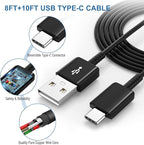 Type C Charger Fast Charging,Android Phone Charger Block with USB C Charger Cables 8Ft & 10Ft for S26/S25/S23/S22/S21/S20/S10/S10 Plus/S10E/S9/S8/S21Ultra/S22+/S22 Ultra/Note 8/9/10/20