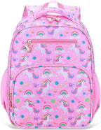 RHCPFOVR Kids Backpack for Girls - Girls Backpack 3-8 Ages Unicorn for Kids 15 Inch School Bookbag for Kindergarten Elementary School Bookbag for Girl 1st 2nd Grade