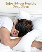 4 Pack Silky Sleep Masks for Women Men, JroyJoy 100% Blackout and Super Soft for Sleeping with Adjustable Strap, Satin Eye Mask for Side Sleeper, Travel Eye Covers (004 Black*4pcs)