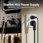 Starlink Mini Power Supply, 60W Starlink Mini Power Adapter AC Charger Wall Plug Steady 30V/2A with 1.8M Extension Cable Compatible with 150FT DC Power Cable