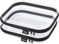 YQBRAO 2-Pack Medium Clear Hard Shell Zipper Case Black, 1.2mm Heavy-Duty Crush-Proof Makeup Bag, Versatile Diaper Bag Organizer Pouches, Rigid Clear Zipper Pouches for Toiletries, Tech & Daily Carry