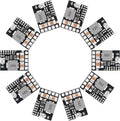 DROK DC 12V to 5V Buck Converter, 10pcs Mini Voltage Regulator Board DC 4.5-20V 12V 9V Step Down to 1-16V 5V Reducer 3A Fixed Adjustable Volt Output Transformer Power Supply Stabilizer Module