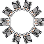 DROK DC 12V to 5V Buck Converter, 10pcs Mini Voltage Regulator Board DC 4.5-20V 12V 9V Step Down to 1-16V 5V Reducer 3A Fixed Adjustable Volt Output Transformer Power Supply Stabilizer Module