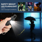 Personal Safety Alarm Keychain for Women 2PCS -130 dB Loud Siren with SOS Strobe Light, Flashlight, Double Speakers, Safe Defense Key Chain for Girls Kids Elders Emergency Call
