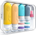vodvob 16 Pack Travel Bottles Set for Toiletries, TSA Approved Travel Containers Leak Proof Silicone Squeezable Travel Accessories 2oz 3oz for Shampoo Conditioner Lotion Body Wash (BPA Free) (Orange)
