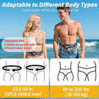 Automatic Inflatable Belt Pack Water Sports Jacket Waist Belt PFD for SUP Paddleboarding Fishing Boating Kayaking（fit 80-330 lbs） (Gray camouflage)