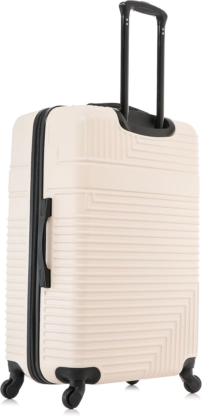 InUSA RESILIENCE Luggage with Spinner Wheels | Durable Lightweight Hardshell Suitcase, Spacious Travel Sets with Handle and Trolley | (20/24/28) 3 Piece Luggage Set | Sand