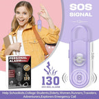Personal Safety Alarm Keychain for Women 2PCS -130 dB Loud Siren with SOS Strobe Light, Flashlight, Double Speakers, Safe Defense Key Chain for Girls Kids Elders Emergency Call