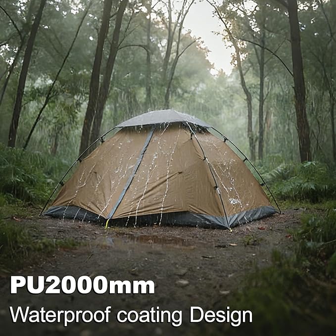 Camping Tent, 1/2 Person Tent, Lightweight Waterproof Backpacking Tent, 5-Minute Setup Outdoor Tent with Carry Bag, Ideal for Camping Hiking