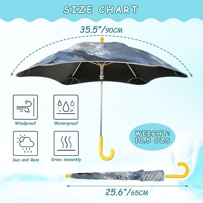 ALAZA Kids Umbrella for Girls Boys UPF 50+ Anti-UV Umbrella for Rain and Sun Age 3-8