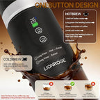 Portable Electric Espresso Machine with Removeable Battery, Mini Travel Coffee Maker, 3-in-1 Car Coffee Maker Self-Heating with USB-C for RV Hiking Office Camping (Ground Coffee & Capsule Compatible)