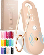 Vantamo Personal Alarm for Self Defense with Low Battery Notice, Strobe Light & Extra Loud 130 dB Double Speakers Safety Keychain Set for Women, Rechargeable Panic Button for Womens Self Defense